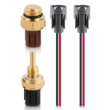 Cooling Fan Switch + Coolant Temp Sensor + Connectors For Honda Civic 1992-2005