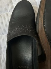 Dansko Black Leather Studded Clog Comfort Slip-On Shoes Women  s EU 39 US 8.5-9