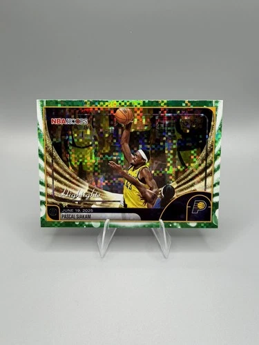2025-26 Topps NBA Hoops Pascal Siakam Highlights Green Burst #/75 #265 Pacers