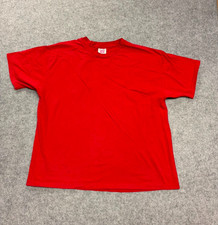 Hanes Her Way Womens XL Red 100% Cotton Short Sleeve T-Shirt Made in USA