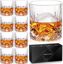 Double Old Fashioned Glasses Waterford Markham Scotch Whiskey Crystal Set of 8