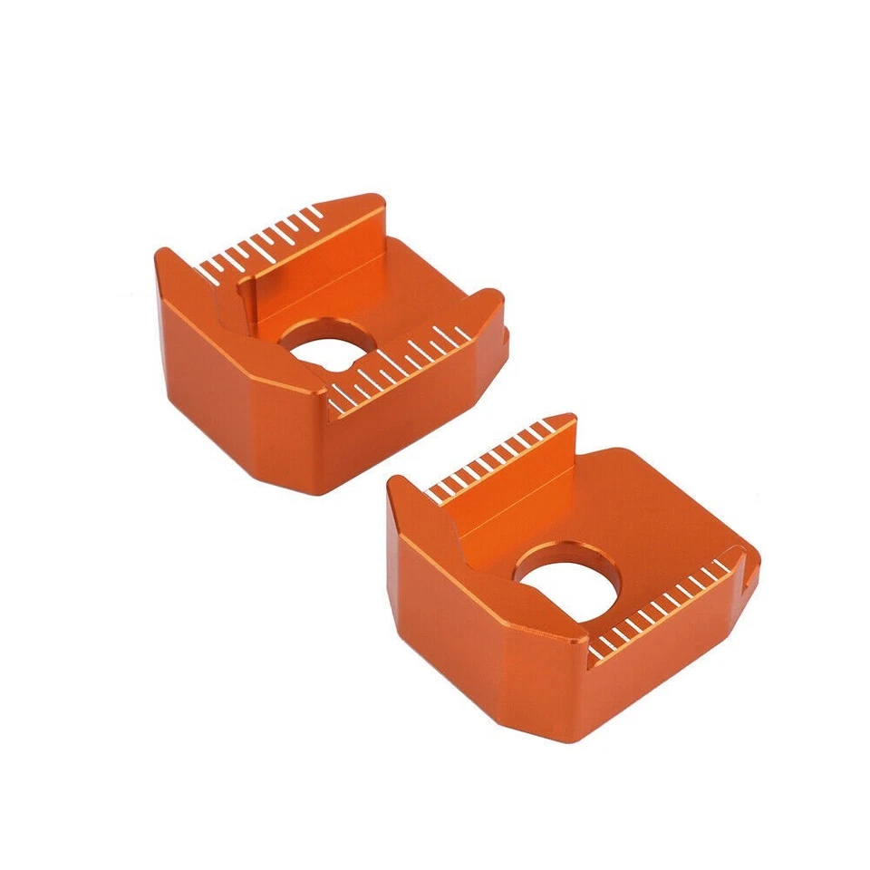Bloque de eje ajustador de cadena naranja apto para KTM 50 SX MINI 2009-2018 Foto 2 de 4