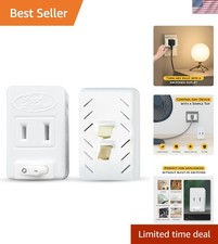 Power Control Outlet Switch with Compact 2-Prong Design - Safe Convenient Use