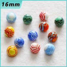 16mm Water Ripple Glass Marbles Glass Beads Vase Fish Tank Decor Kids Toy Game
