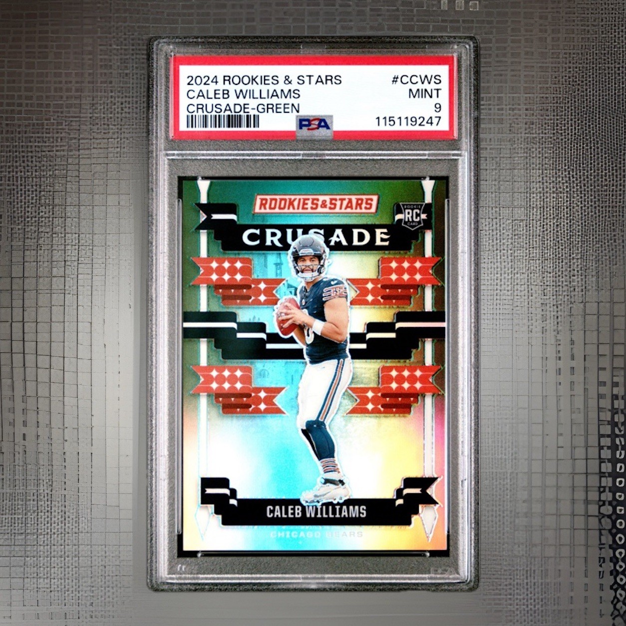 Caleb Williams Panini Rookies & Stars Crusade #CCWS Green