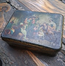 Alte Dose , Blechdose , Mondamin Backpulver , Familie , 22 x 16 x 8 cm ,