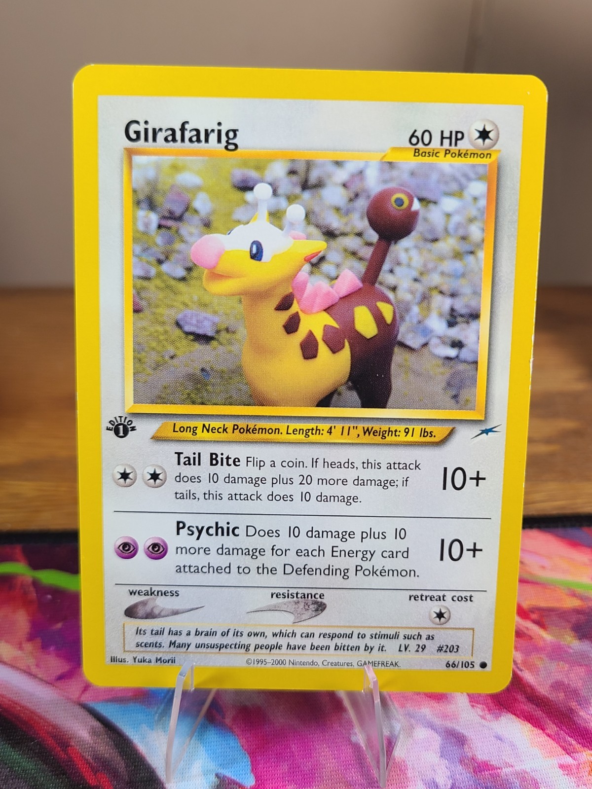 Pokemon TCG Girafarig #66/105 1st Edition CCG Neo Destiny