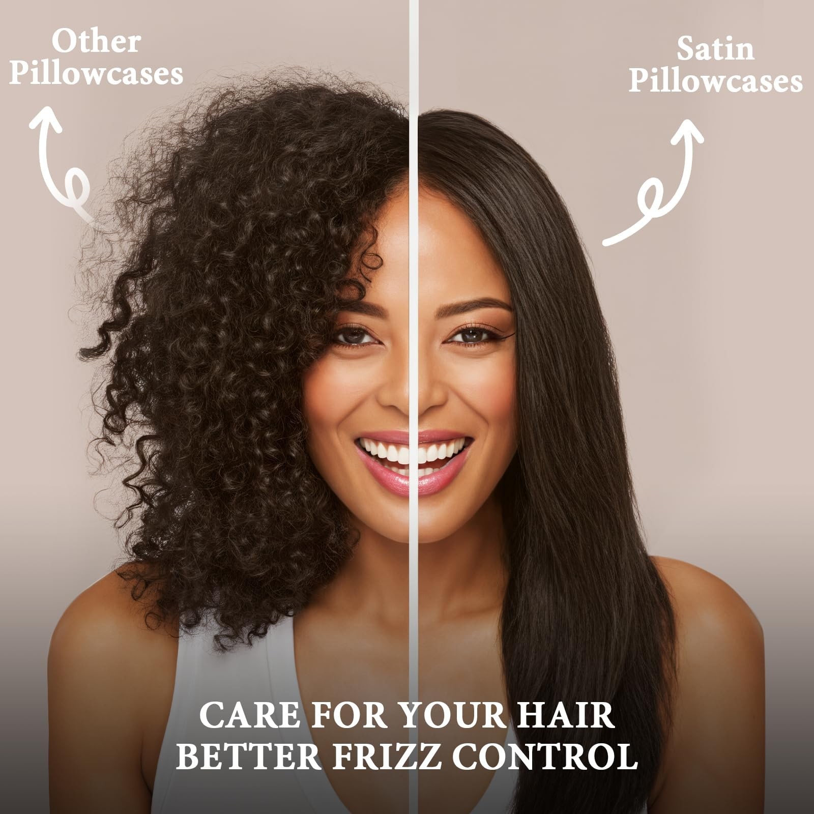 BHZ Grey Satin Goose Down Feather Pillows Queen Size with Satin Pillowcase fo...