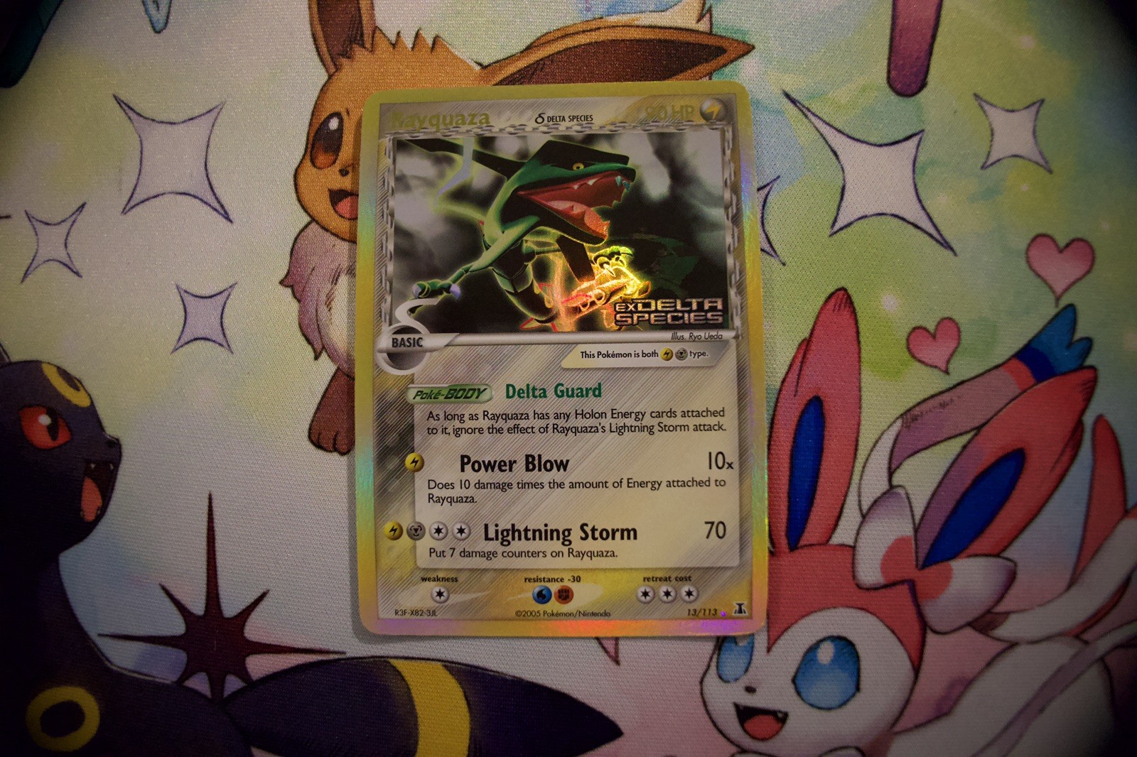 Rayquaza 13/113 Reverse Holo Stamped EX Delta Species 2005 Pokémon NM