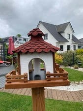 Vogel + Meisen-Knödel Mittel gross, Bangkirai Holz + Faserzement, 35x35x36