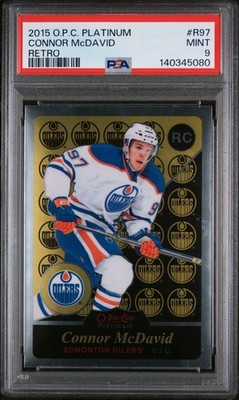 2015-16 O-Pee-Chee Platinum Retro Connor McDavid #R97 RC PSA 9 Edmonton Oilers