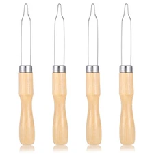 4 PCS Easy Button Hook One Hand Button Assist Device Helper Tool Stainless St...