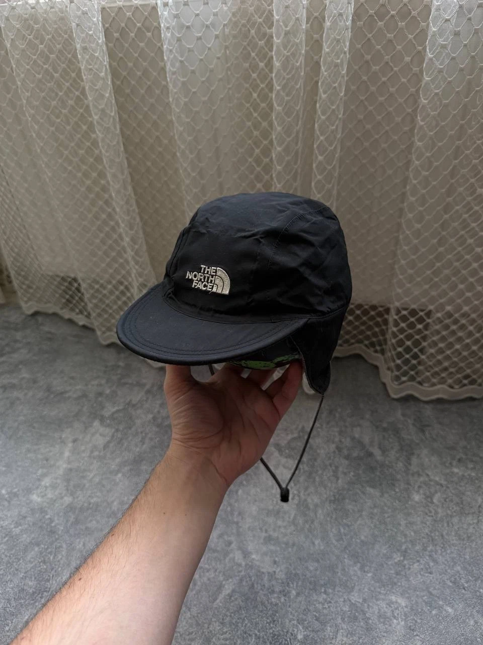 North Face Trapper Hat Black Medium Unisex Hyvent Peaked Fleece Lined