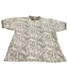 Vintage Kahala Hawaiian Polo Shirt Mens Tropical Fish Surf Beach USA Made XXL