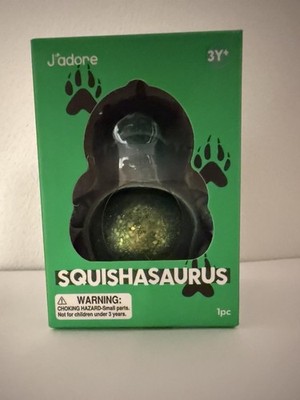 J'adore Squishasaurus Green Glitter Squeeze Ball Stress Reliever Toy Age 3+