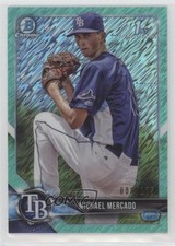 2018 Bowman Chrome Prospects Aqua Shimmer Refractor 88/125 Michael Mercado 6u5
