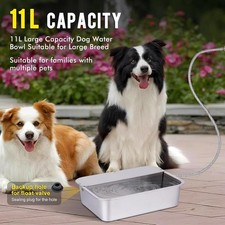 3Gal Automatic Dog Water Bowl Dispenser for Large Dogs Outdoor Elevated Dog Wate