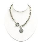 Tiffany & Co Sterling Heart Tag Toggle Charm Necklace Bracelet Lot of 2 #S5602-2 — photo 2