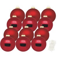 Weihnachtskugeln 12 Stk 8Cm Ochsenblut Mit Haken Christbaumkugeln Kugeln