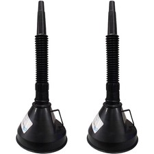 2 Pc Auto Car Motorcycle Boat Flexible Large Funnel Oil Water Gas Fuel Spout Blk 2 Pc Auto Car Motorcycle Boat Flexible Large Funnel Oil Water Gas Fuel Spout Blk