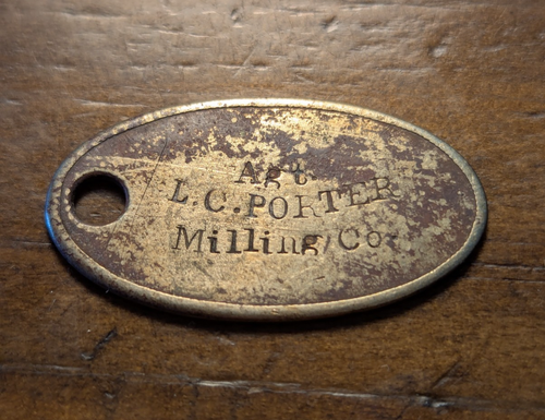 Gary, Dakota Territory J. Petty John L. C. Porter Milling Co. Agent ID Key Tag - Bild 4 von 4