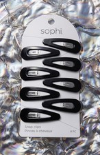 Sophi Black Snap Hair Clips