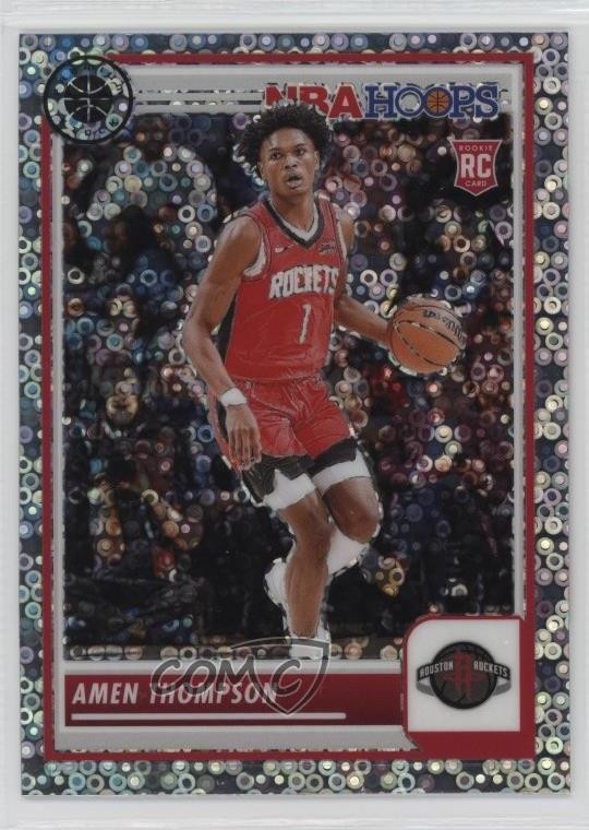 2023-24 Panini NBA Hoops Premium Stock Disco Prizm Amen Thompson #86 2s2