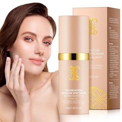 Base de maquillaje líquida 4 en 1 que cambia de color, base para mujeres mayores
