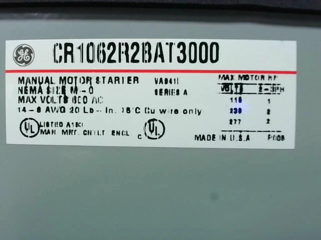 GENERAL ELECTRIC CR1062R2BAT3000 Knebel Operator 3-Pole Manual-New Kein Karton - Bild 1 von 1