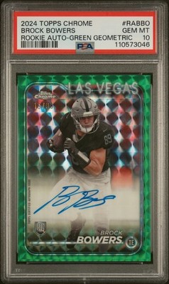 2024 TOPPS CHROME ROOKIE AUTOS VARIATIONS #RABBO BROCK BOWERS 15/99 PSA 10