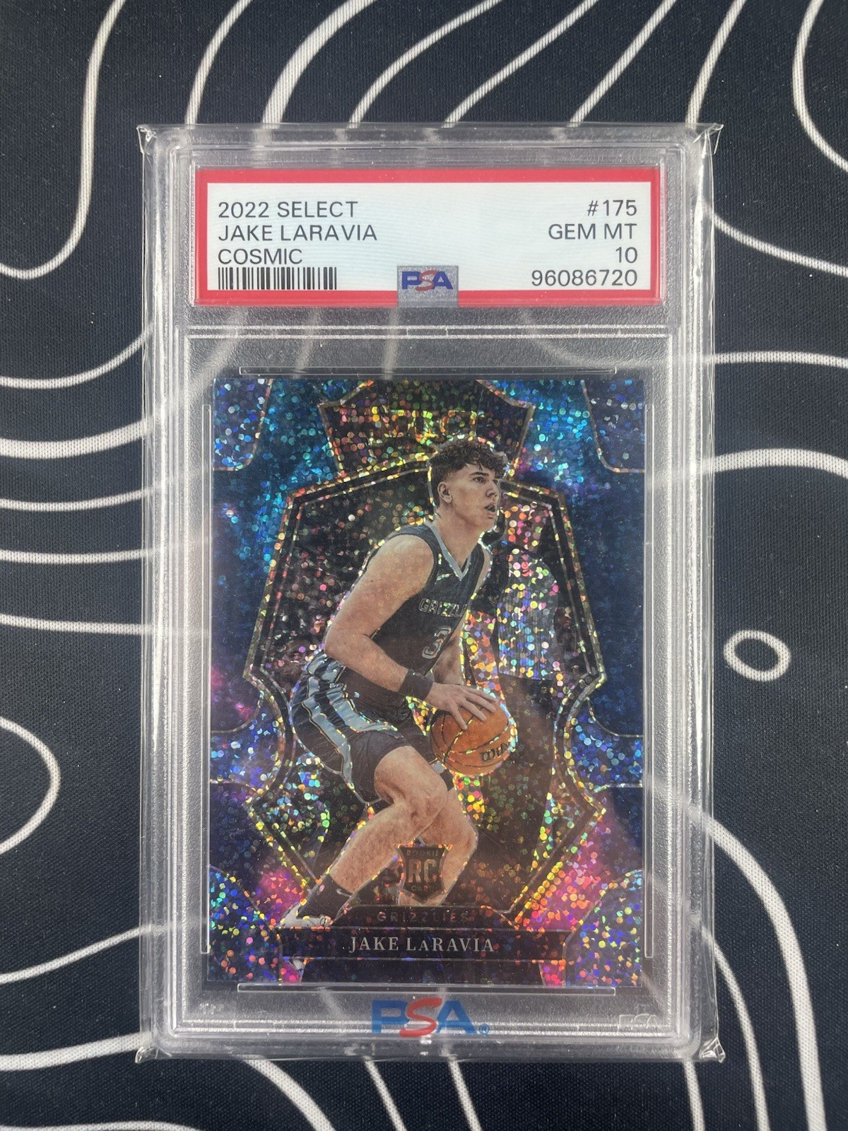 Panini 2022-23 Select Jake LaRavia Cosmic RC PSA 10 Grizzlies