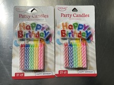 Crave Party Candles Happy Birthday Cake Decorations 2 New Packs