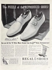 Regal Shoes Vintage Print Ad 1943 Men's Shoes Memorabilia Retro Shoe Company