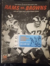 August 1968 Los Angeles Rams gegen Cleveland Browns Charity Game Programm & Ticket