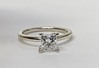 14k White Gold IGI Princess Cut Lab Grown Diamond Ring 1.00 CTW 3.0g Size 6.75 — photo 1