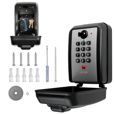 Upgrade 12 Digit Combination Lock Box for Keys with Installation Kit, Waterpr...