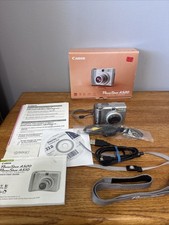 Canon PowerShot A520 4.0MP Digital Camera Silver - Tested w/ Original Box
