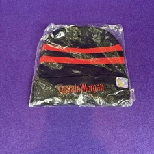 Captain Morgan Rum NFL Winter Hat Black Red Stripes New 