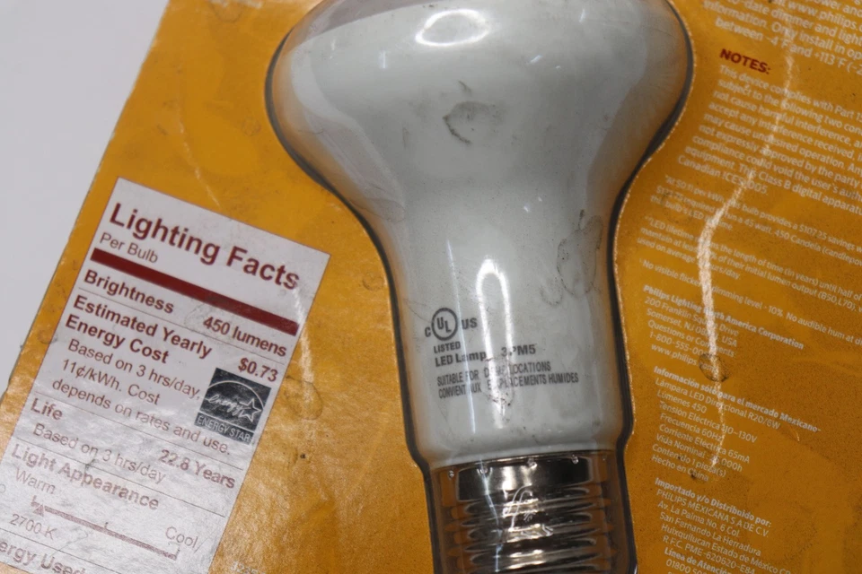 Philips R20 Dimmable Warm Glow Light Effect LED Light Bulb 45W Soft White - Image 4 of 4