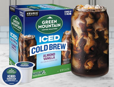 Lot 10 Kcup Green Mountain Coffee Iced Cold Brew Almond Vanilla Pod Father Gift