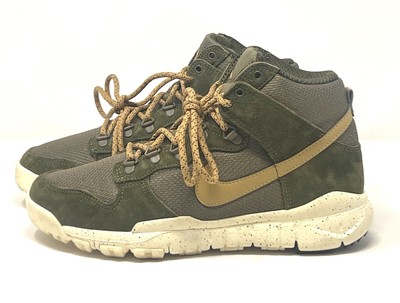 Nike ACG Dunk High OMS 536182-373 Green Gold Trail Boots Sz  display picture 1