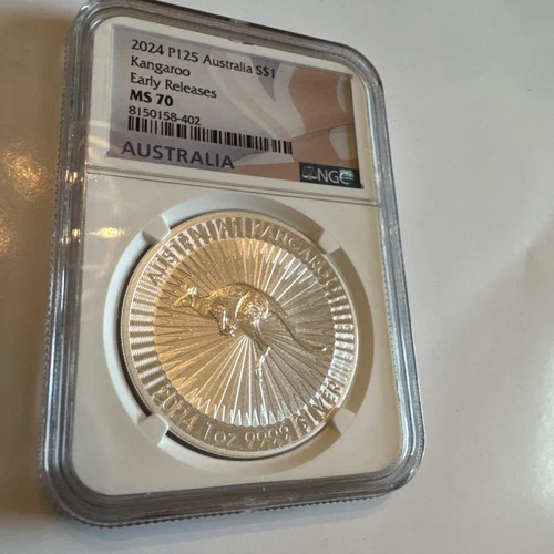 2024 P125 NGC MS70 Australia Kangaroo Early Releases Sl