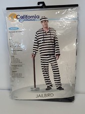 California Costumes Jailbird Prisoner Convict Adult Men's Costume Sz. XL 44-46 