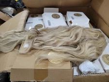 FLUFYMOOZ Ponytail 26 Inch Drawstring Ponytail Hair Extensions DARK ASH BLONDE