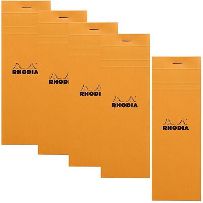 Rhodia Wirebound Graph Notepads - 6" X 8.25", 80 Sheets Per Pad, Microperforated, Pack Of 3 Black Covers