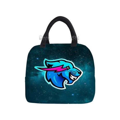 Borsa pranzo Mr Beast isolata 3D scuola picnic viaggio snack lunchbox borsa regalo Regno Unito - Foto 12 di 44