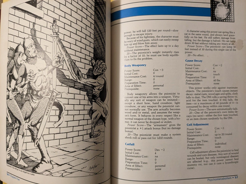 Psionics Handbook 2nd Edition Advanced Dungeons & Dragons vintage collectible - Picture 3 of 3
