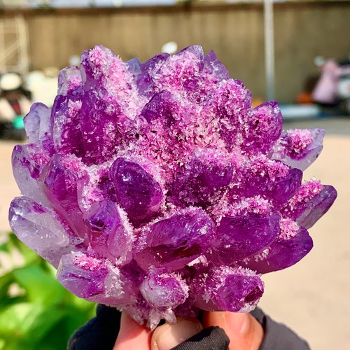 352G Newly discovered mineral samples of purple phantom quartz crystal clusters - Picture 18 of 20