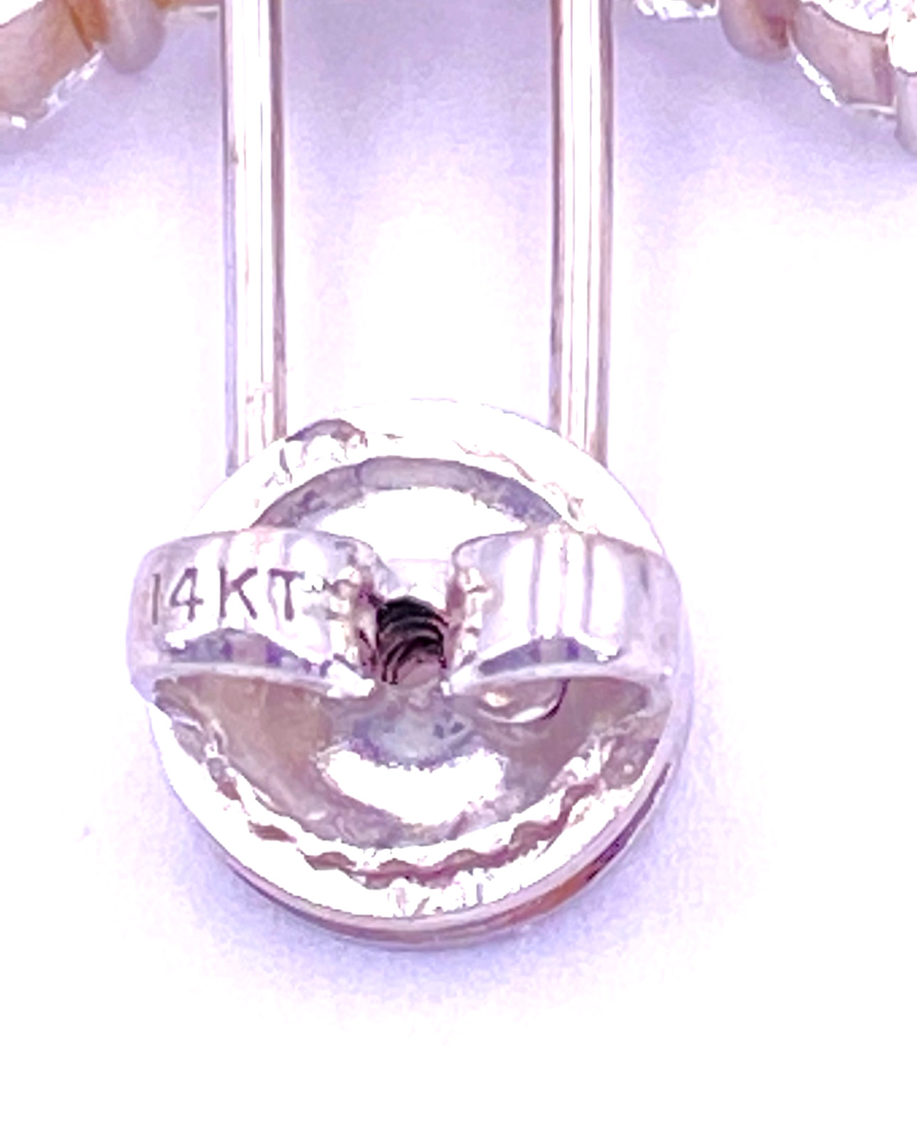 Vintage Kurt Wayne White Gold Diamond Earring Stu… - image 8