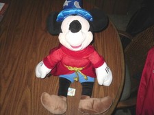 Disney Store 24" Tall SORCERER MICKEY MOUSE Fantasia Stuffed Animal Plush